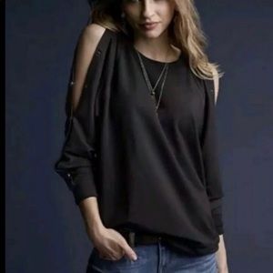 cabi Snap Shoulder Sweatshirt